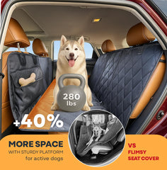 APetsPlanet waterproof backseat extender protects upholstery from spills