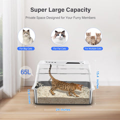 Aphyxen six-inch deep litter bin interior for ample space.
