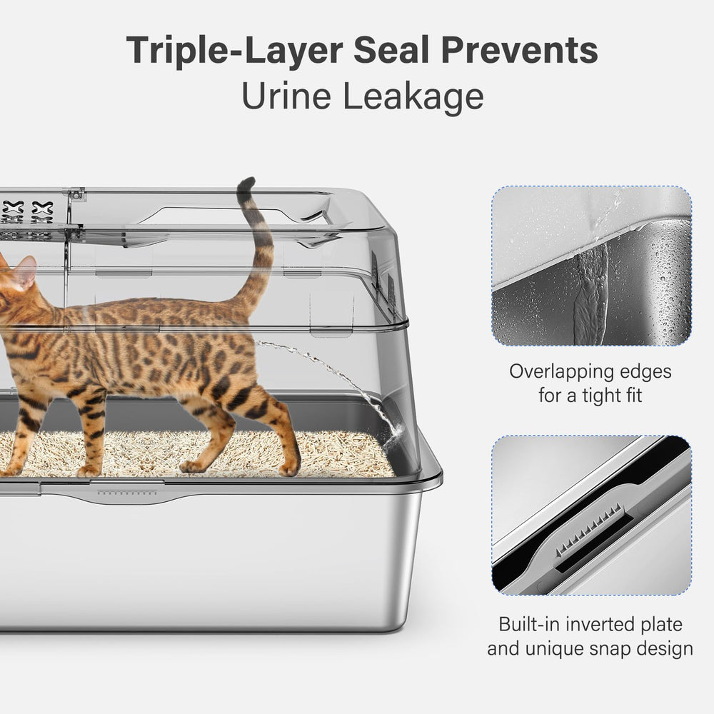 Aphyxen top-entry enclosed litter box ready for use.