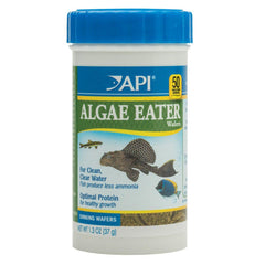 API Algae Eater Wafers algae formulation highlights blend for natural feeding.