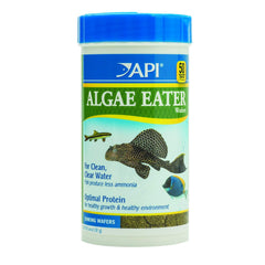 API Algae Eater Wafers container showing complete balanced diet for algae eaters.