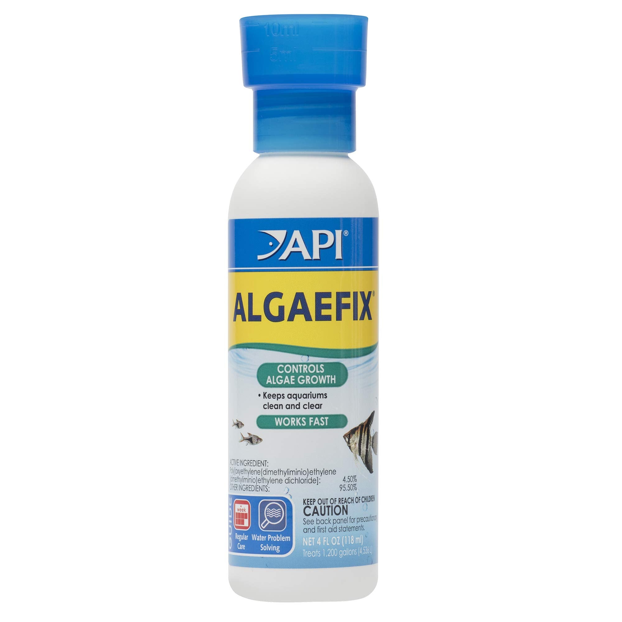 API ALGAEFIX bottle front view for quick algae control in freshwater tanks.