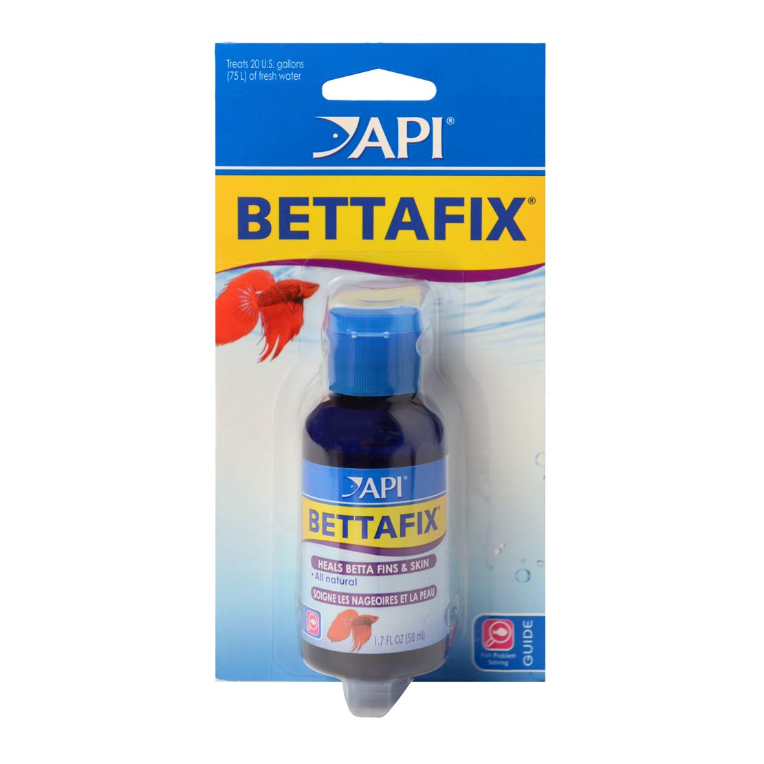 API BETTAFIX bottle front view for betta care and infection support.