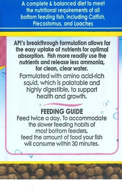 API Bottom Feeder Pellets squid closeup highlights palatable texture.