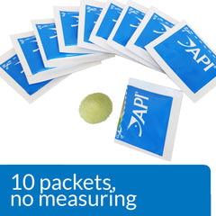 API FIN AND BODY CURE box back with dosage guidance for fin and body ailments