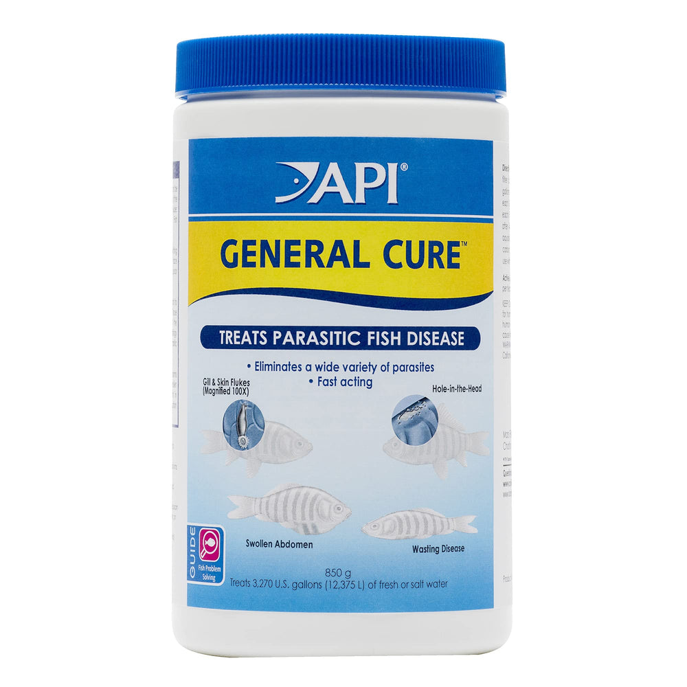 API General Cure bulk box front highlights a trusted parasite treatment for fish health