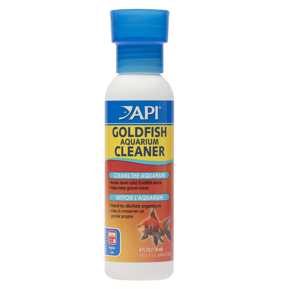 API Goldfish Aquarium Cleaner bottle front, easy dosing for goldfish bowls.