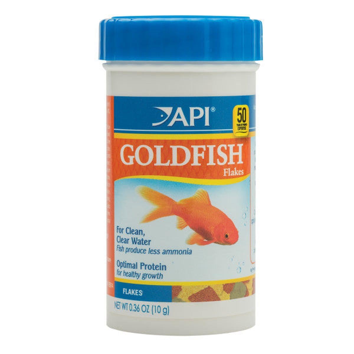 API Goldfish Flakes closeup—flakes texture for quick consumption.