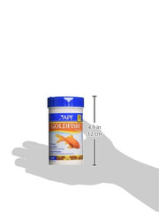 API Goldfish Flakes spirulina color-boost—vibrant goldfish coloration.