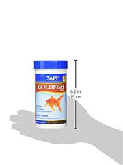 API Goldfish Pellets dispensing jar showing ease of feeding and portion control.