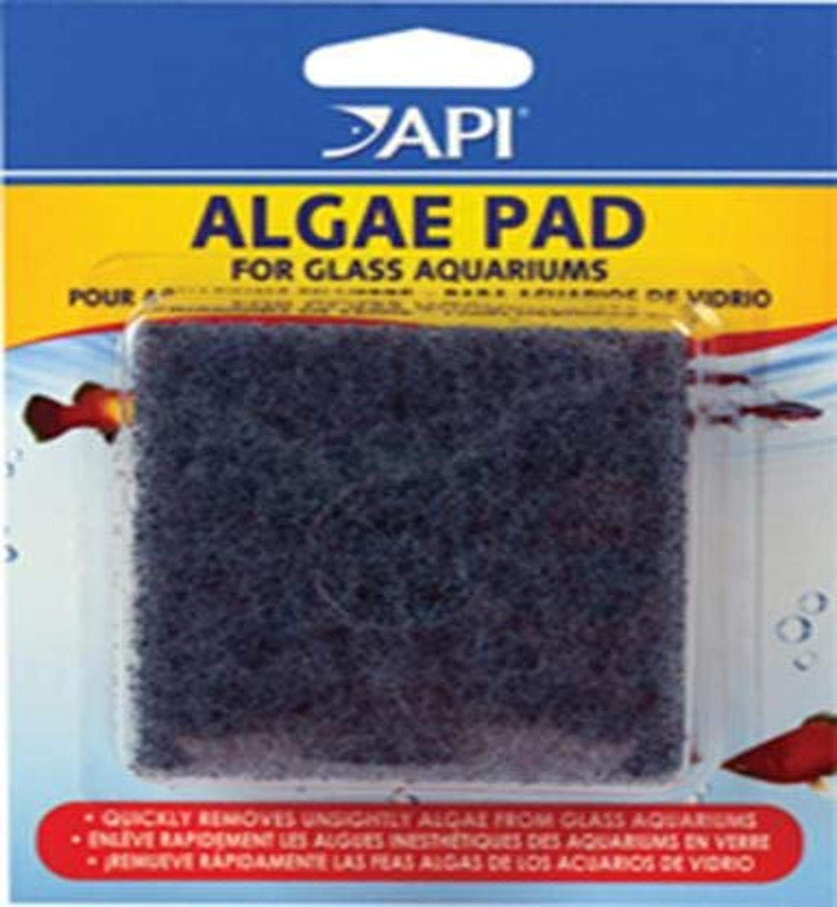 API Hand Held Algae Pad cleans glass aquariums with precision