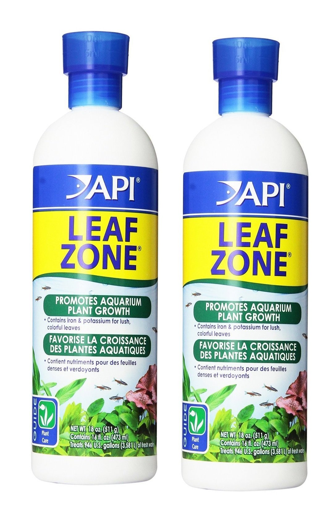 API Leaf Zone bottle front view for easy plant nutrition in aquariums.