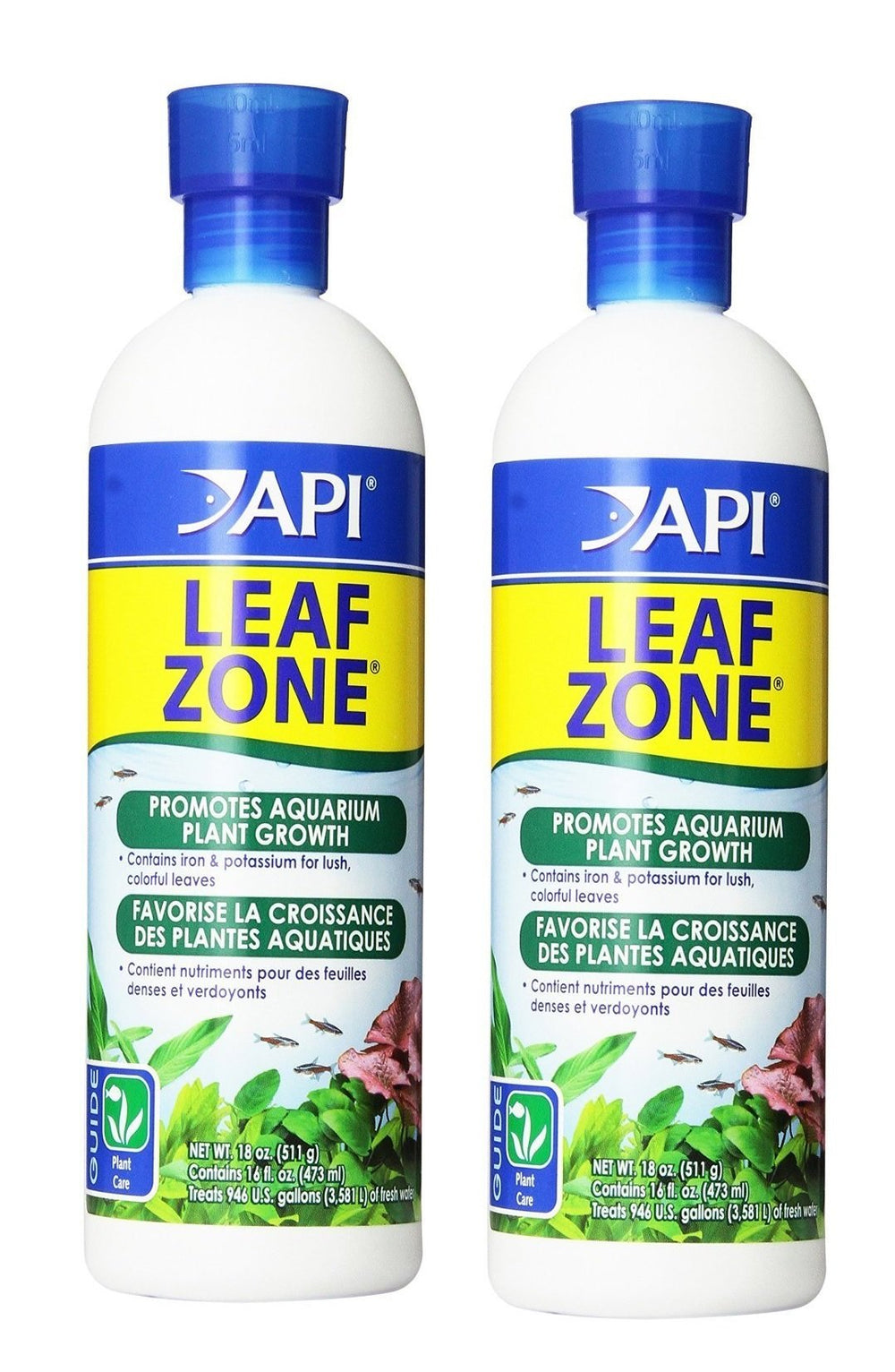 API Leaf Zone bottle front view for easy plant nutrition in aquariums.