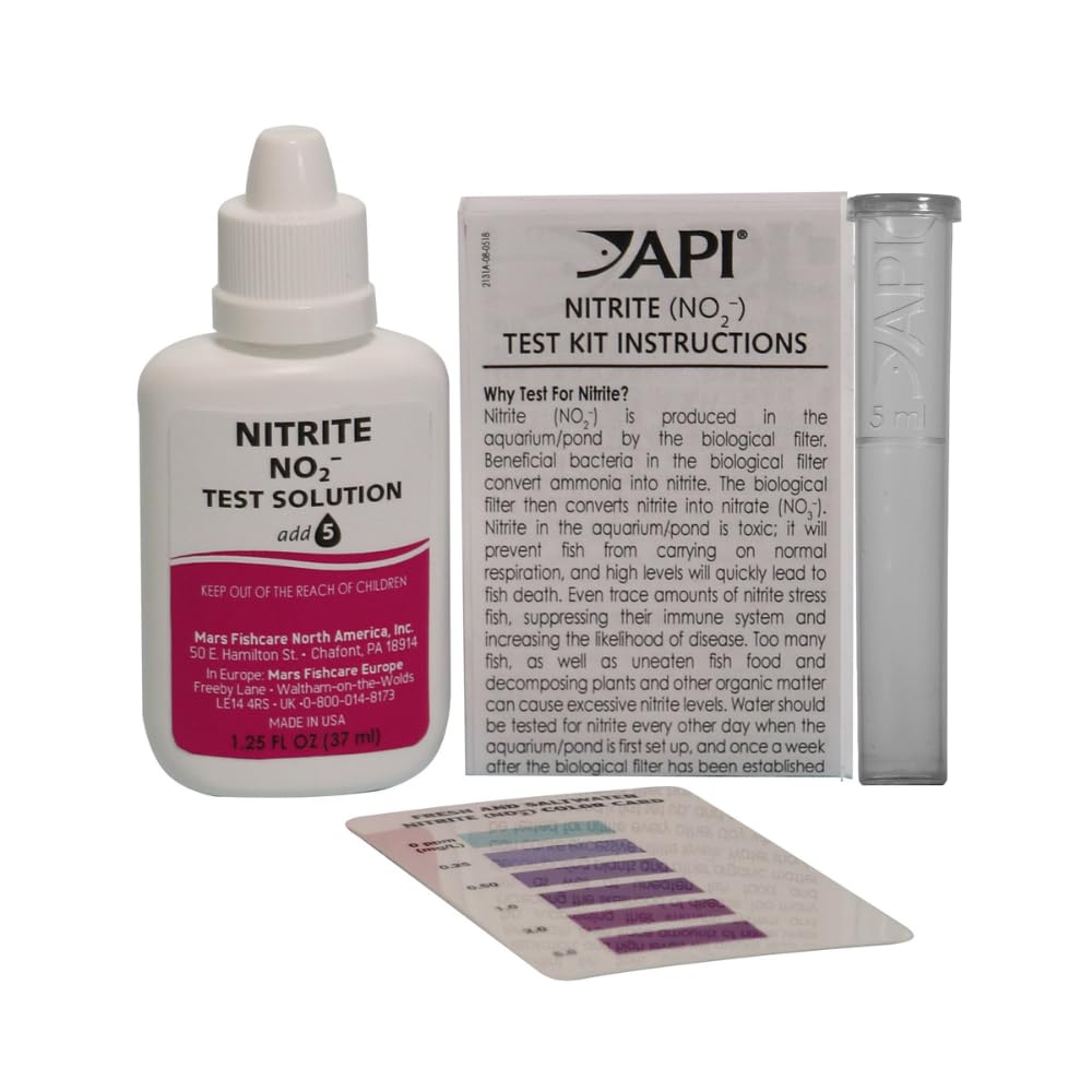 API Nitrite Test Kit test tube ready for sample collection.