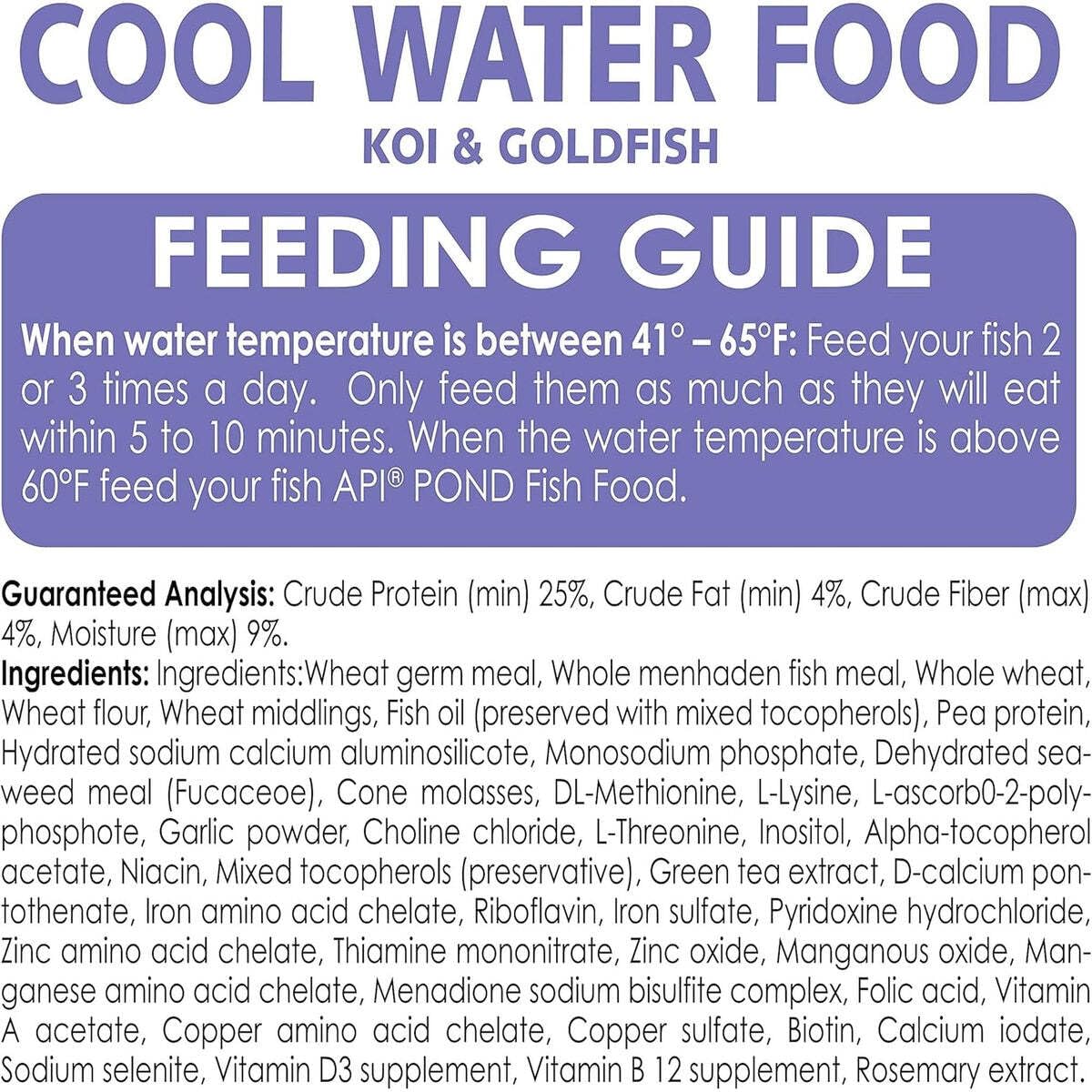 API POND COOL WATER FOOD feeding action delivering precise portions