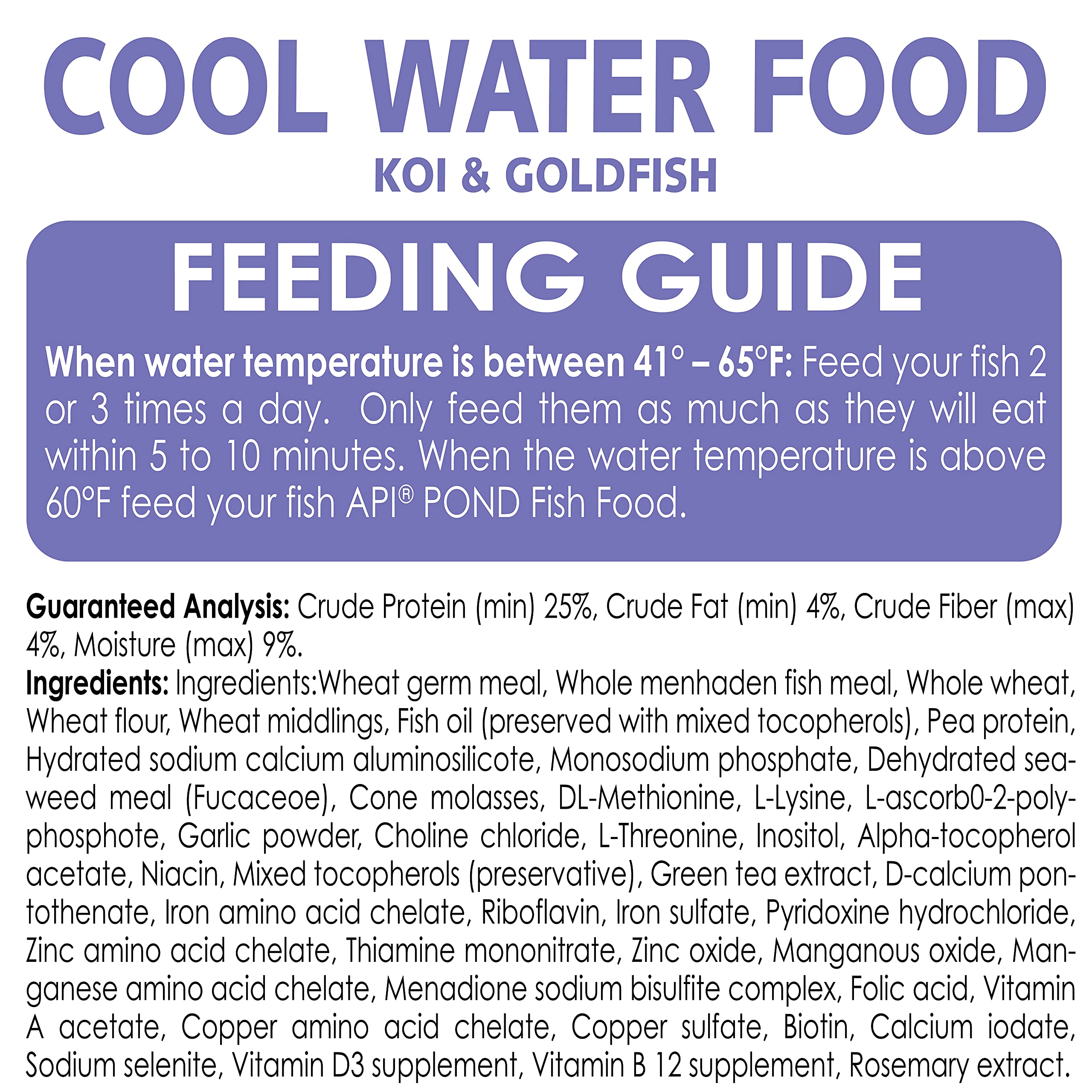 API POND Cool Water Food promotes color and growth in cool-water fish