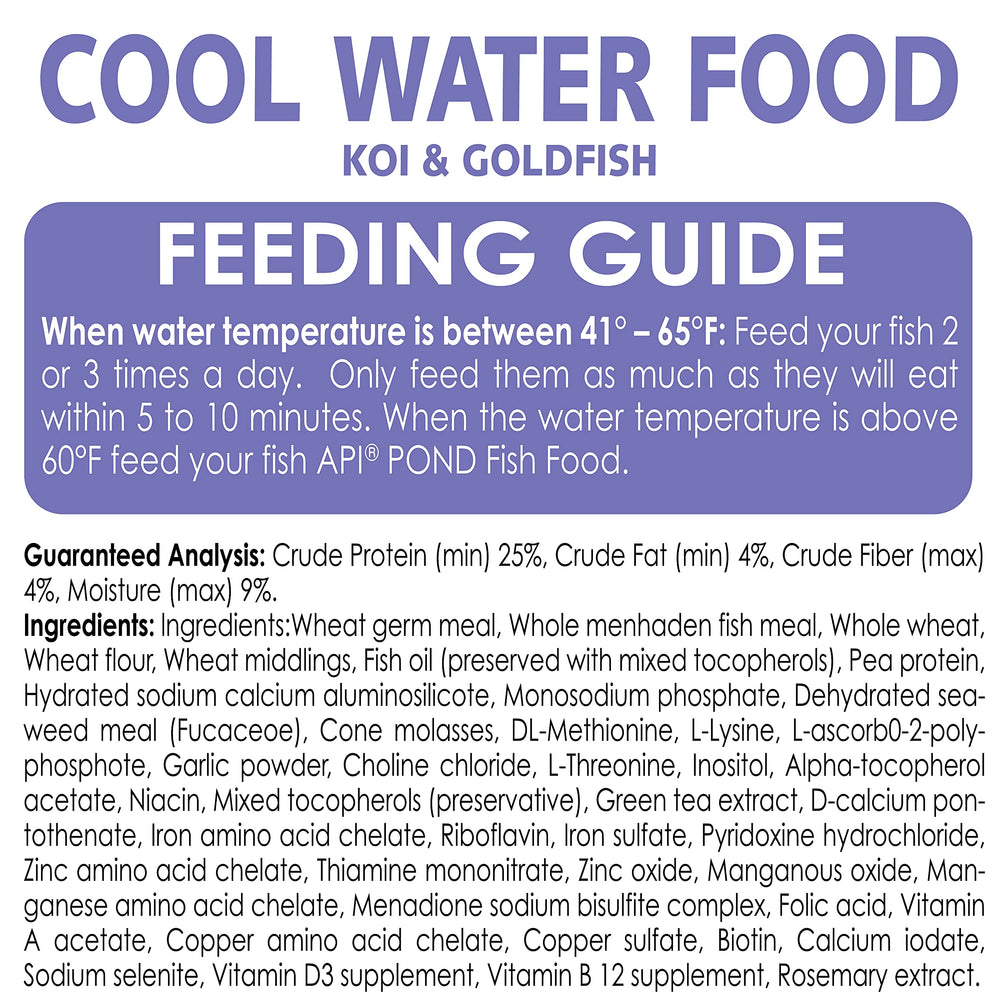 API POND Cool Water Food promotes color and growth in cool-water fish