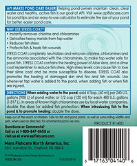 API POND STRESS COAT bottle back label details aloe vera benefits.