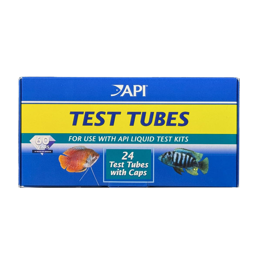 API replacement test tubes with caps 24-count box for reliable kit replacements.