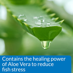 API Stress Coat label close-up features aloe vera and dechlorination benefits.