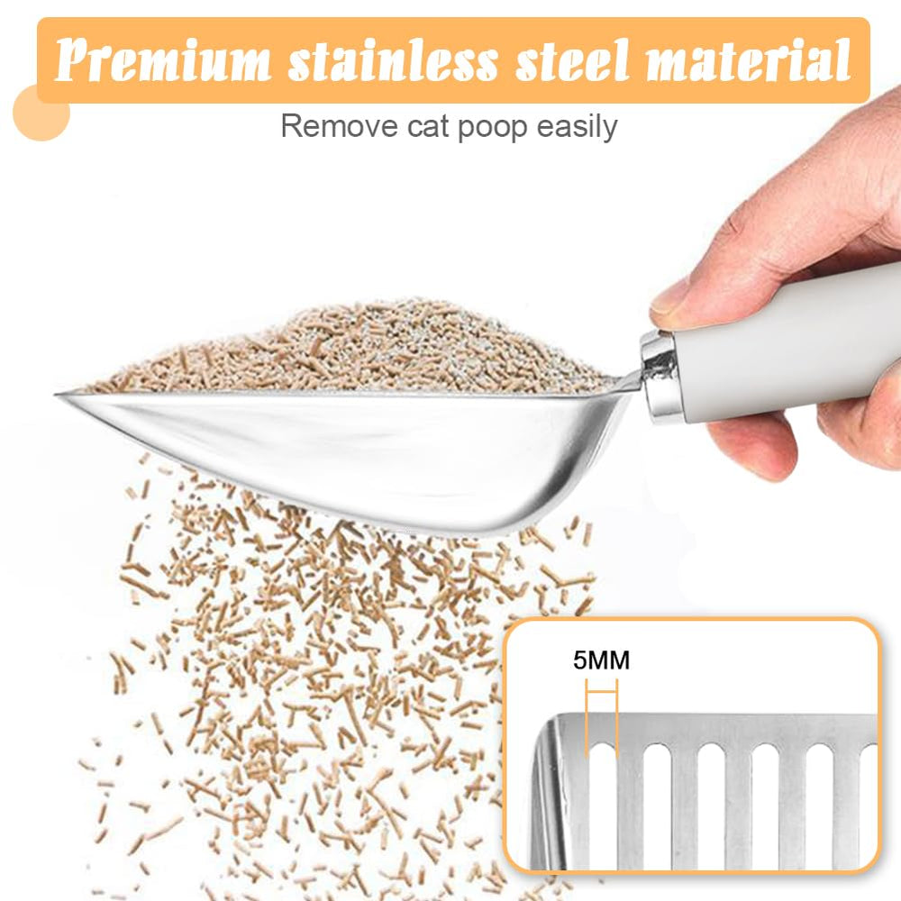 Apidgrowth cat-litter-scoop-comfortable-handle minimizes hand fatigue during cleaning.