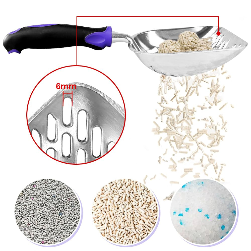 Apidgrowth cat scoop mesh size 11.1in captures large clumps efficiently