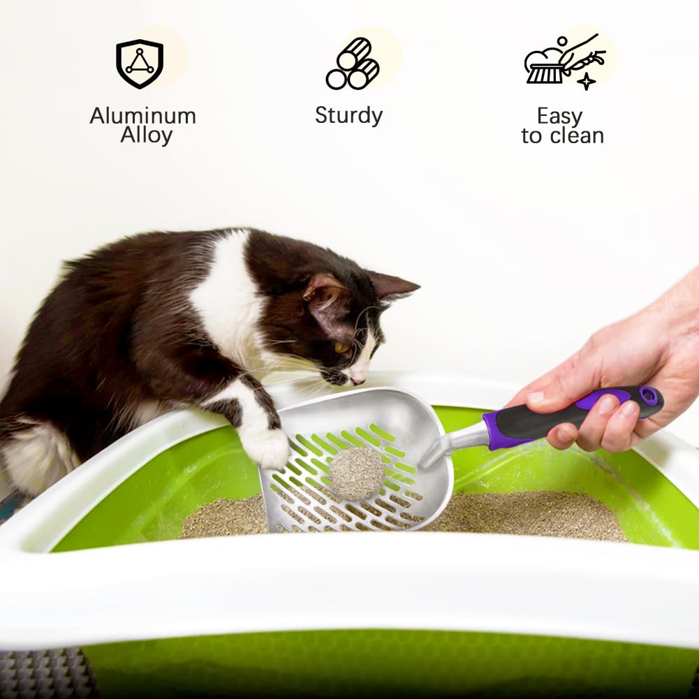 Apidgrowth cat scoop with hook storage keeps area tidy between uses