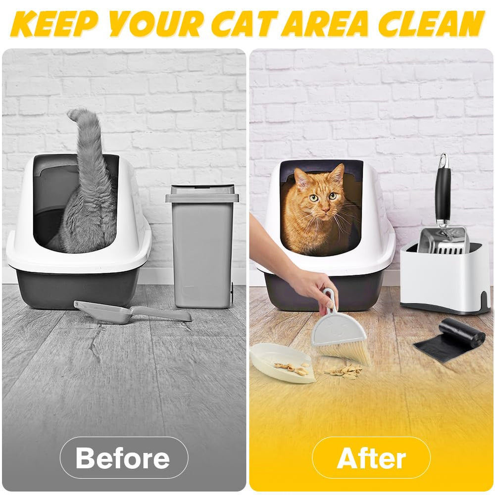 Apidgrowth ergonomic handle cat litter scoop offers comfortable grip