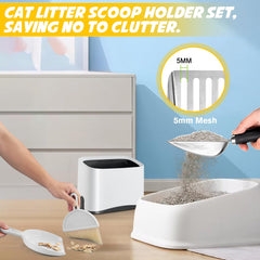 Apidgrowth fast sifting cat litter scoop demonstrates quick separation during cleanup
