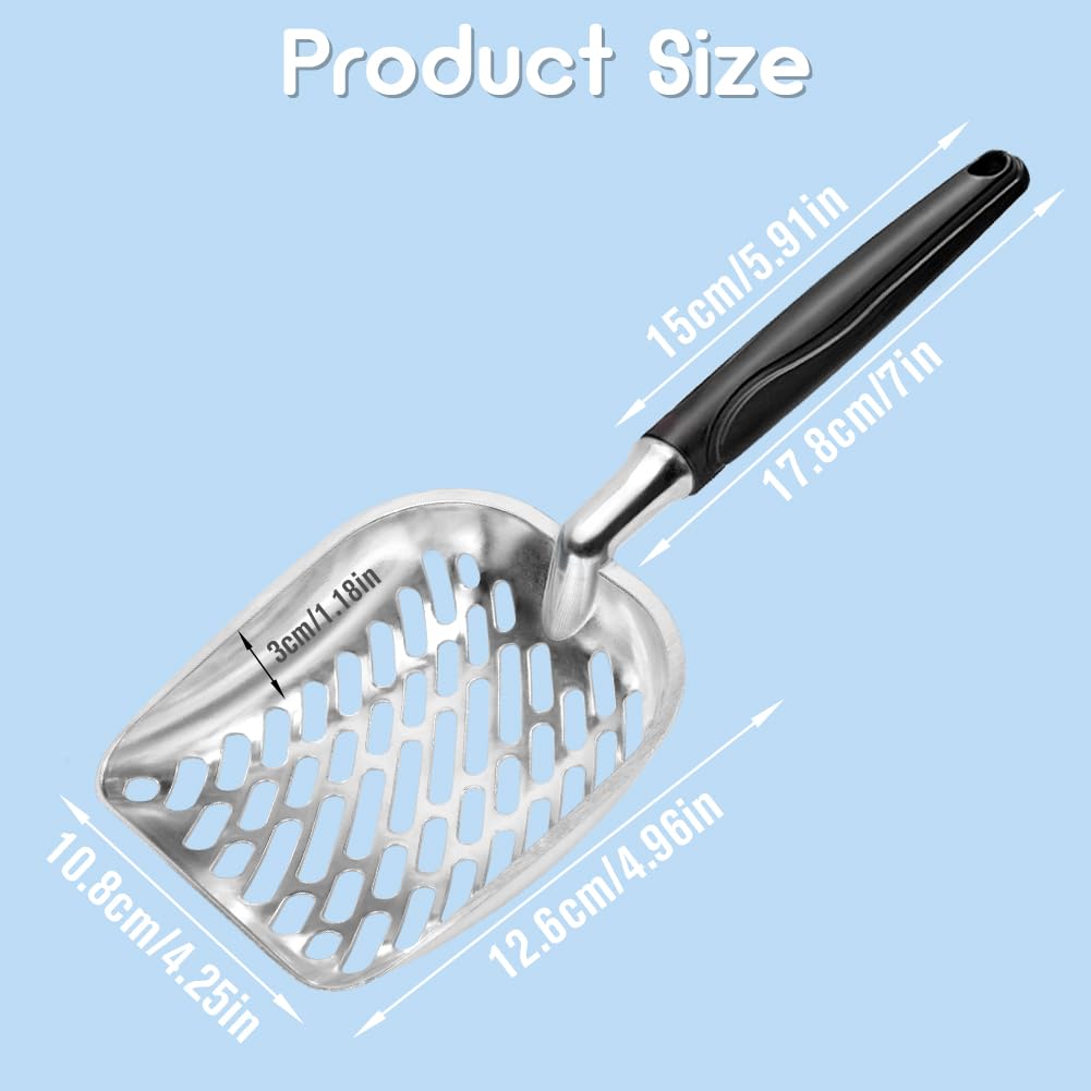 Apidgrowth mesh shovel closeup highlights the mesh detail for efficient waste sifting.