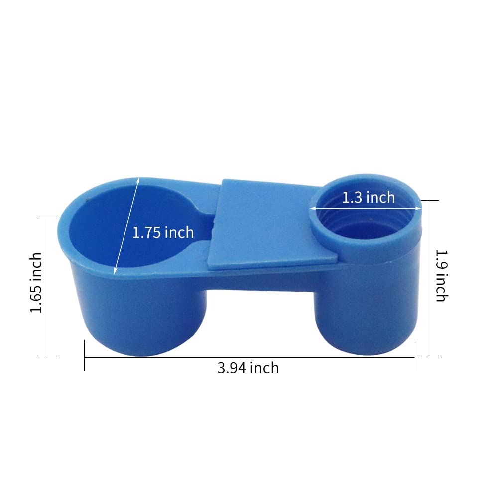 APlayfulBee durable plastic bird drinker blue suited for long-term use.