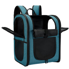 Apollo Walker carrier backpack front view shows secure mesh for calm pet transport