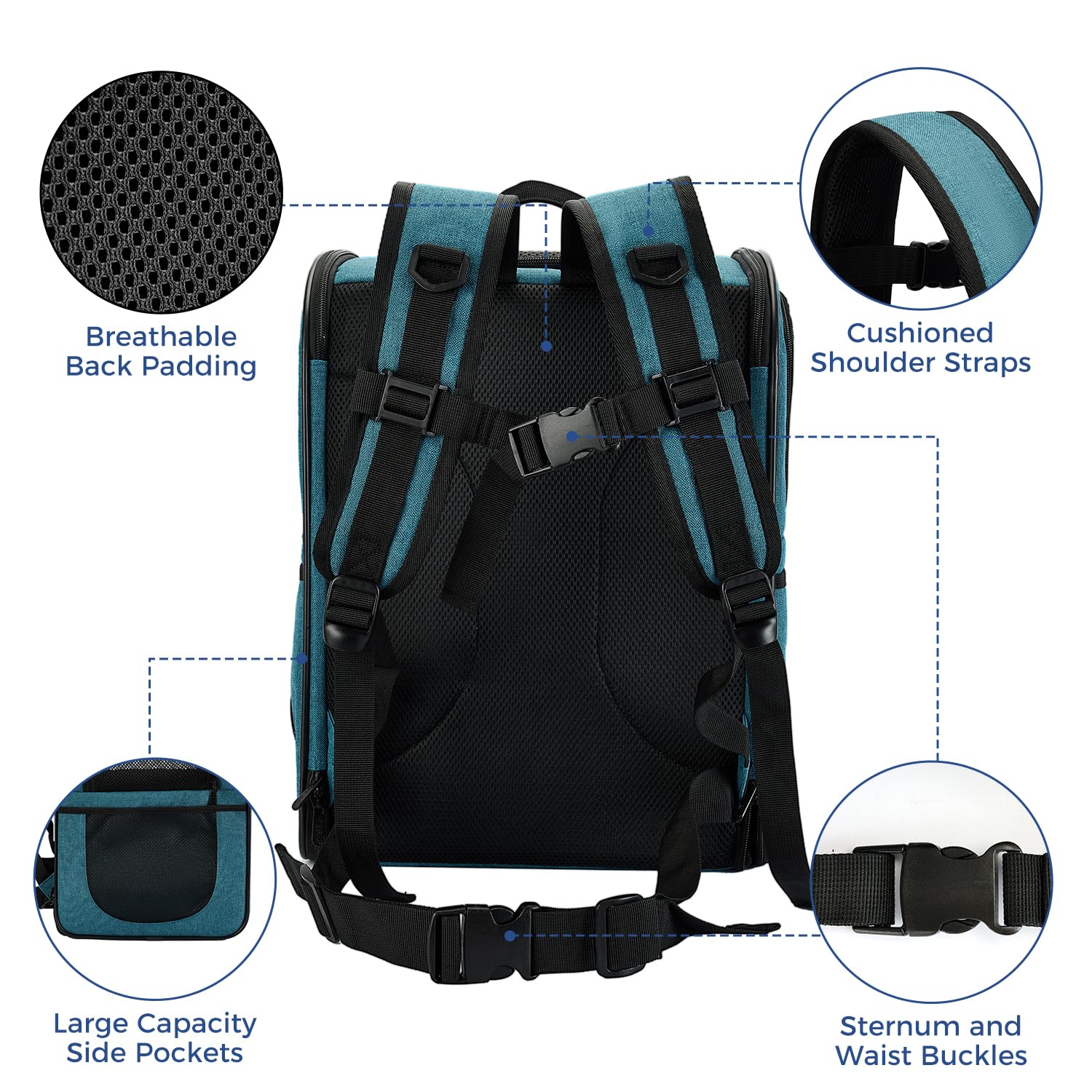 Apollo Walker storage compartments image demonstrates organized on-the-go setup