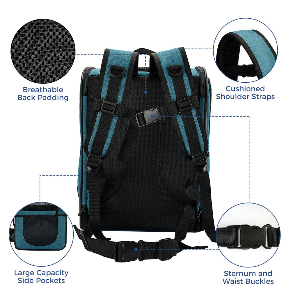 Apollo Walker storage compartments image demonstrates organized on-the-go setup