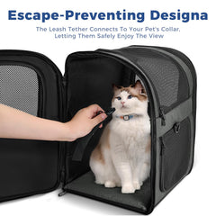 Apollo Walker side-pocket storage highlights built-in room for bowls and treats.