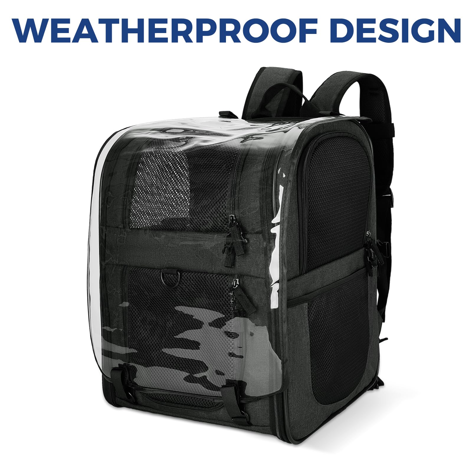 Apollo Walker pet carrier backpack padded straps for comfortable long-trips wear.