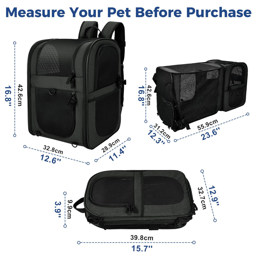 Apollo Walker pet carrier backpack top mesh ventilation highlighting airflow and visibility.