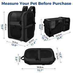 Apollo Walker pet carrier backpack top mesh ventilation highlighting airflow and visibility.
