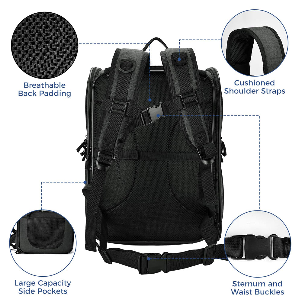 Apollo Walker pet carrier includes leash tether for added restraint and safety.