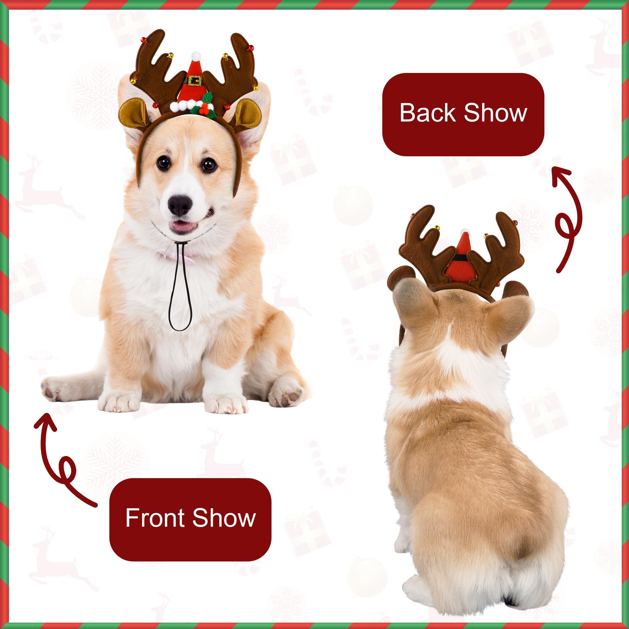Apoway adjustable rope headband ensures secure, comfortable fit during playful holiday moments.