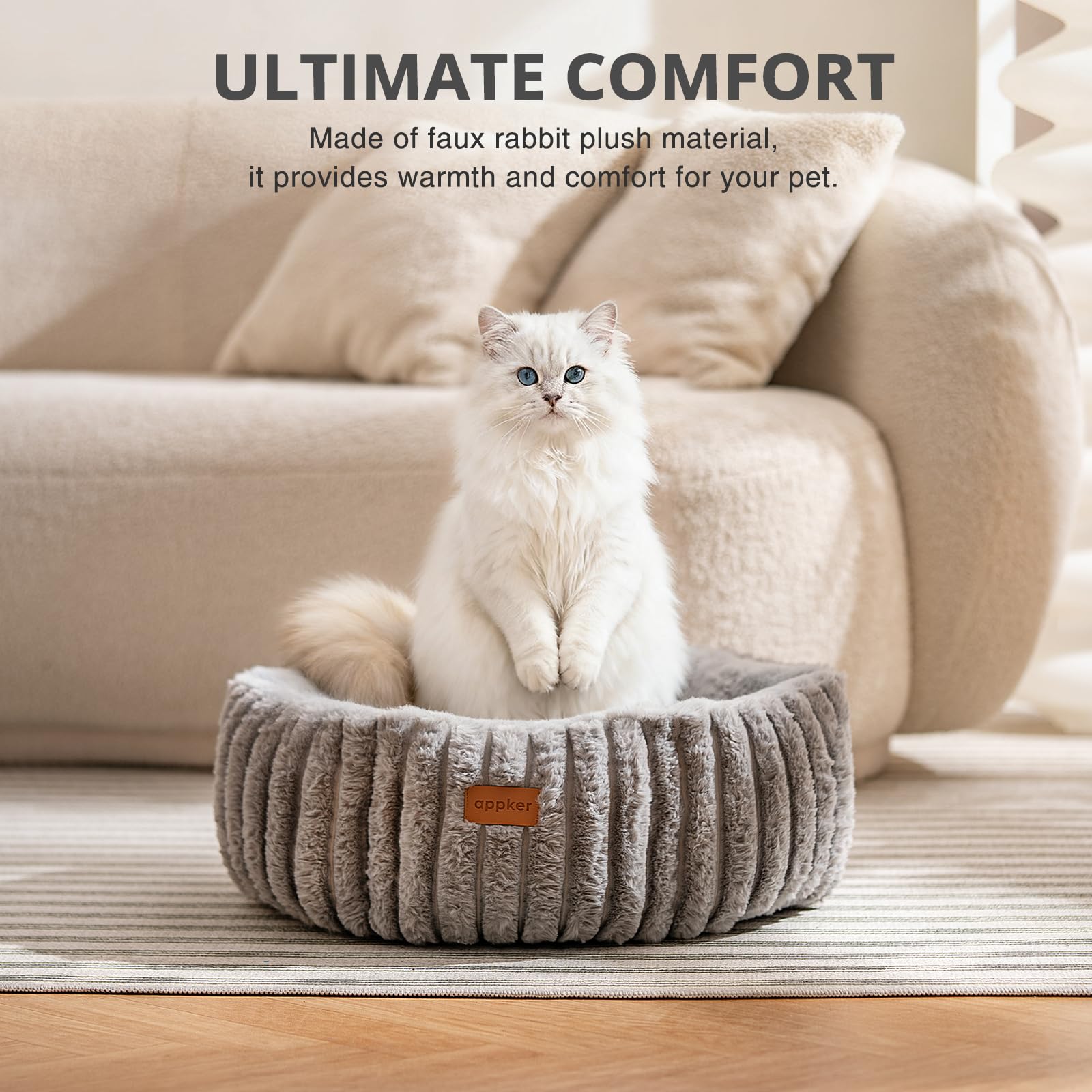 APPKER cat bed machine-washable cover simplifies care after messes