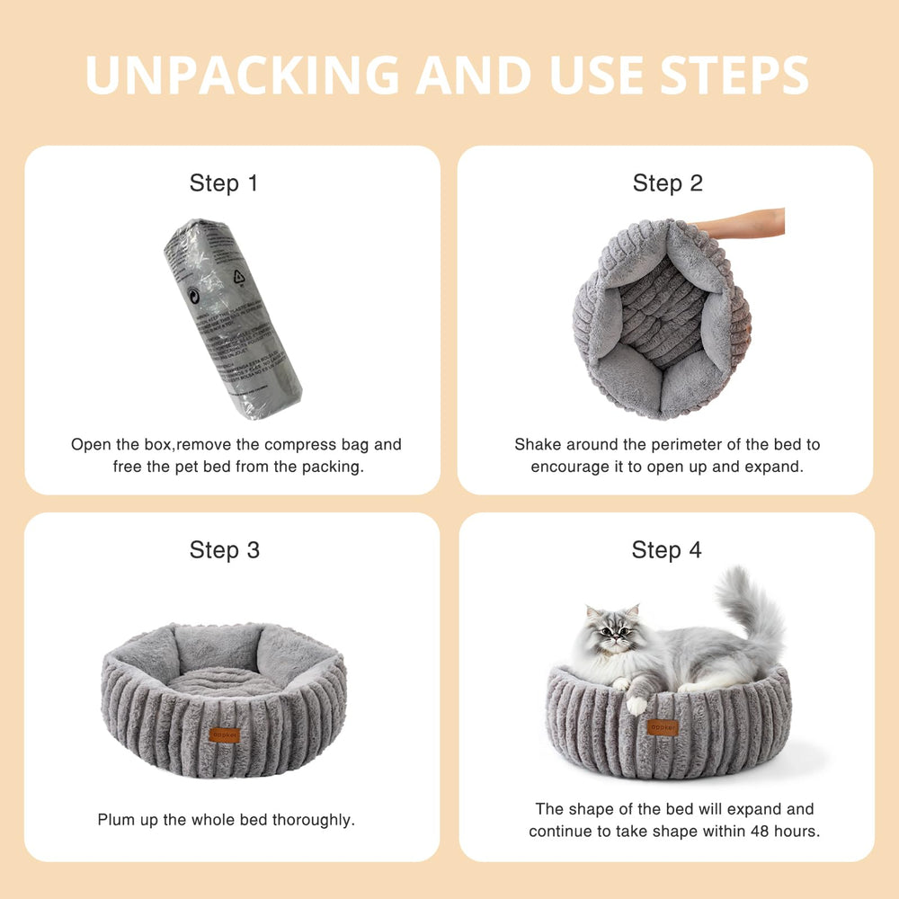 APPKER cat bed unpacking shape-recovery shows fast return to form