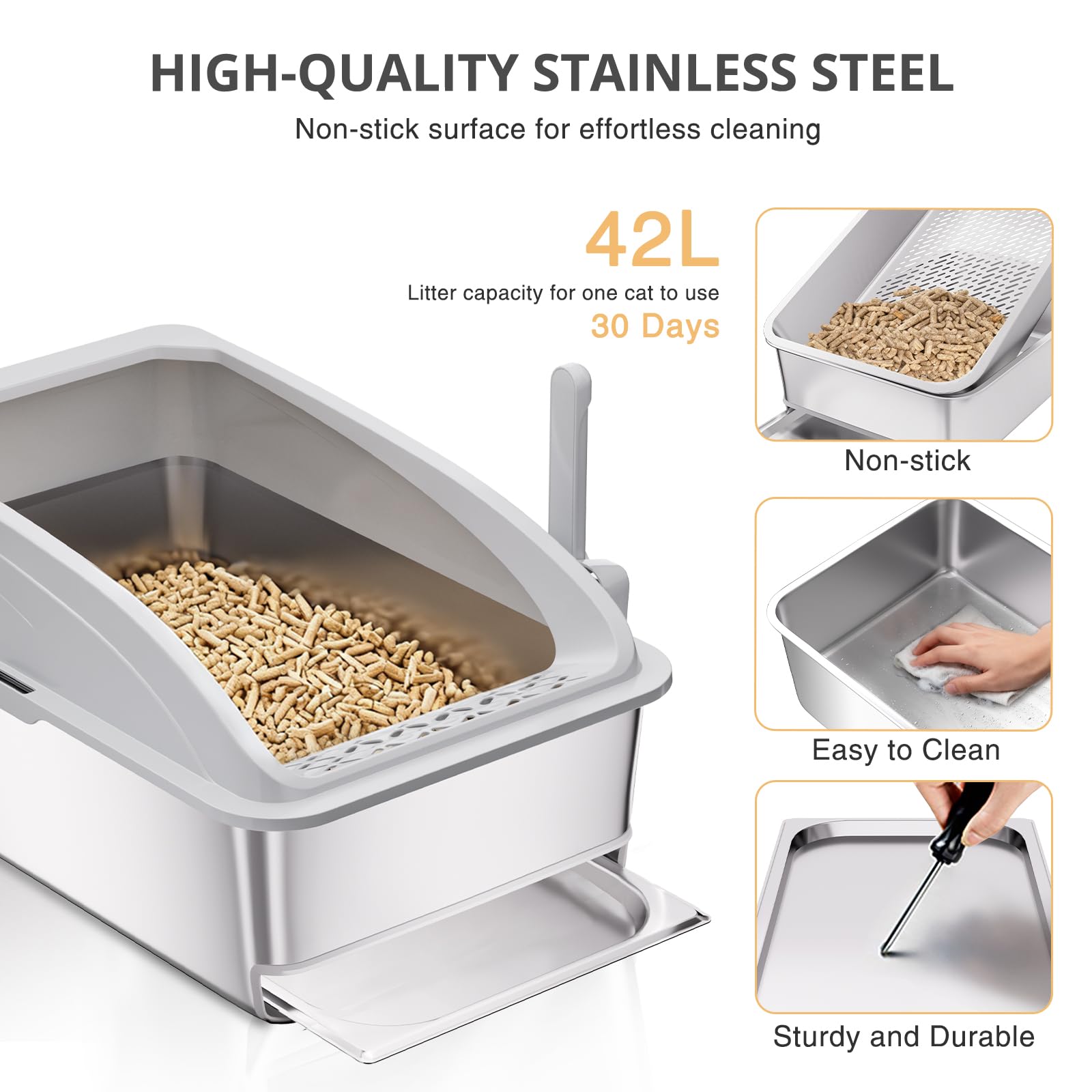 APPKER reinforced stainless steel for reliable odor control and long-term use.