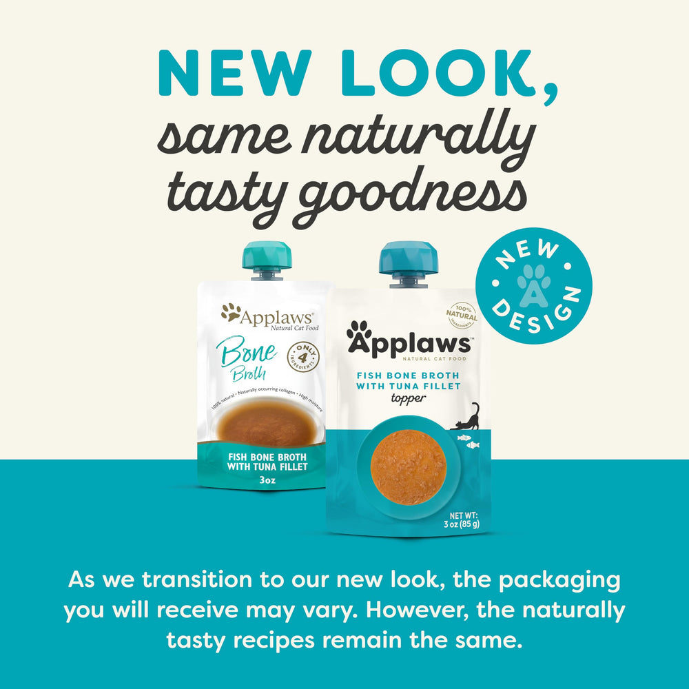 Applaws natural ingredients label on cat food topper highlighting limited ingredients.