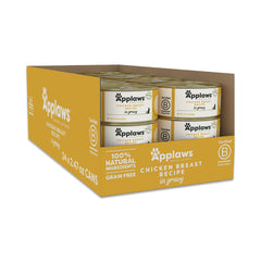 Applaws natural wet cat food chicken breast in gravy can — high-protein meal for your feline.