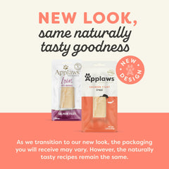 Applaws single-ingredient salmon loins close-up showing natural, protein-forward snack.