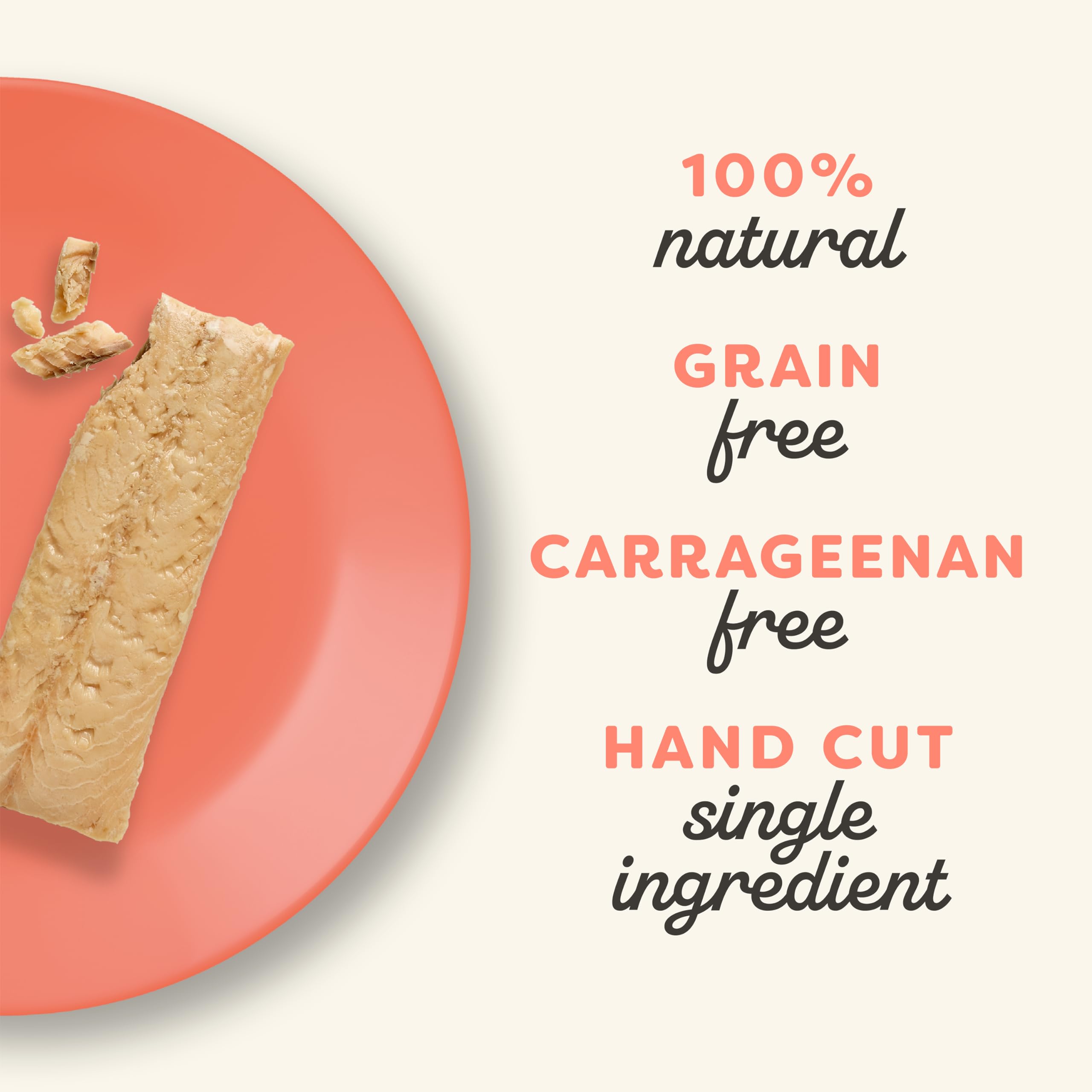 Applaws tender salmon loin texture image suggests a soft, palate-friendly cat snack.