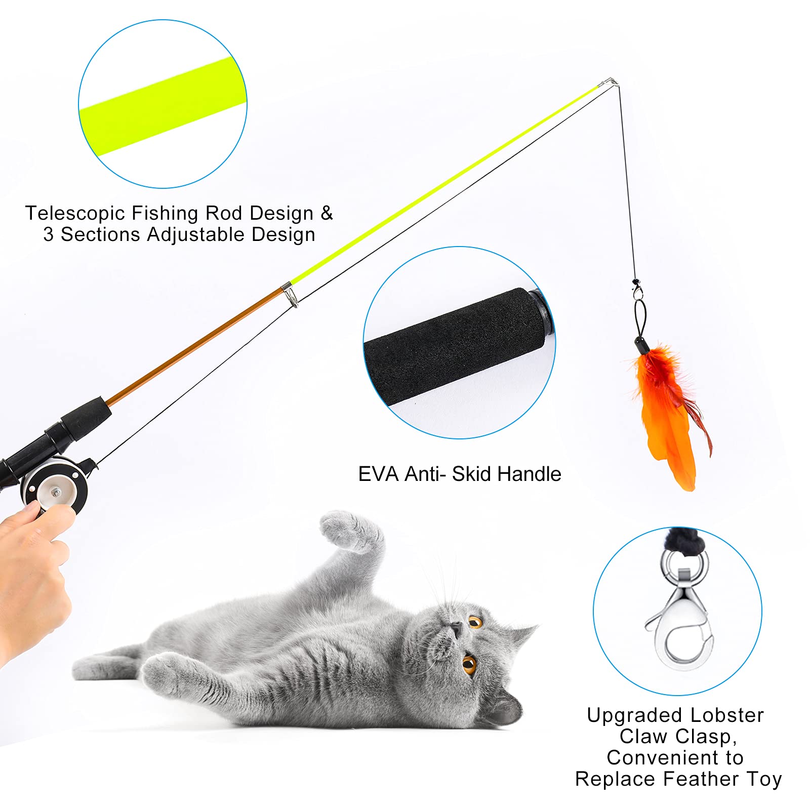 APSUAE lobster-clasp attachments enable quick toy swaps during play