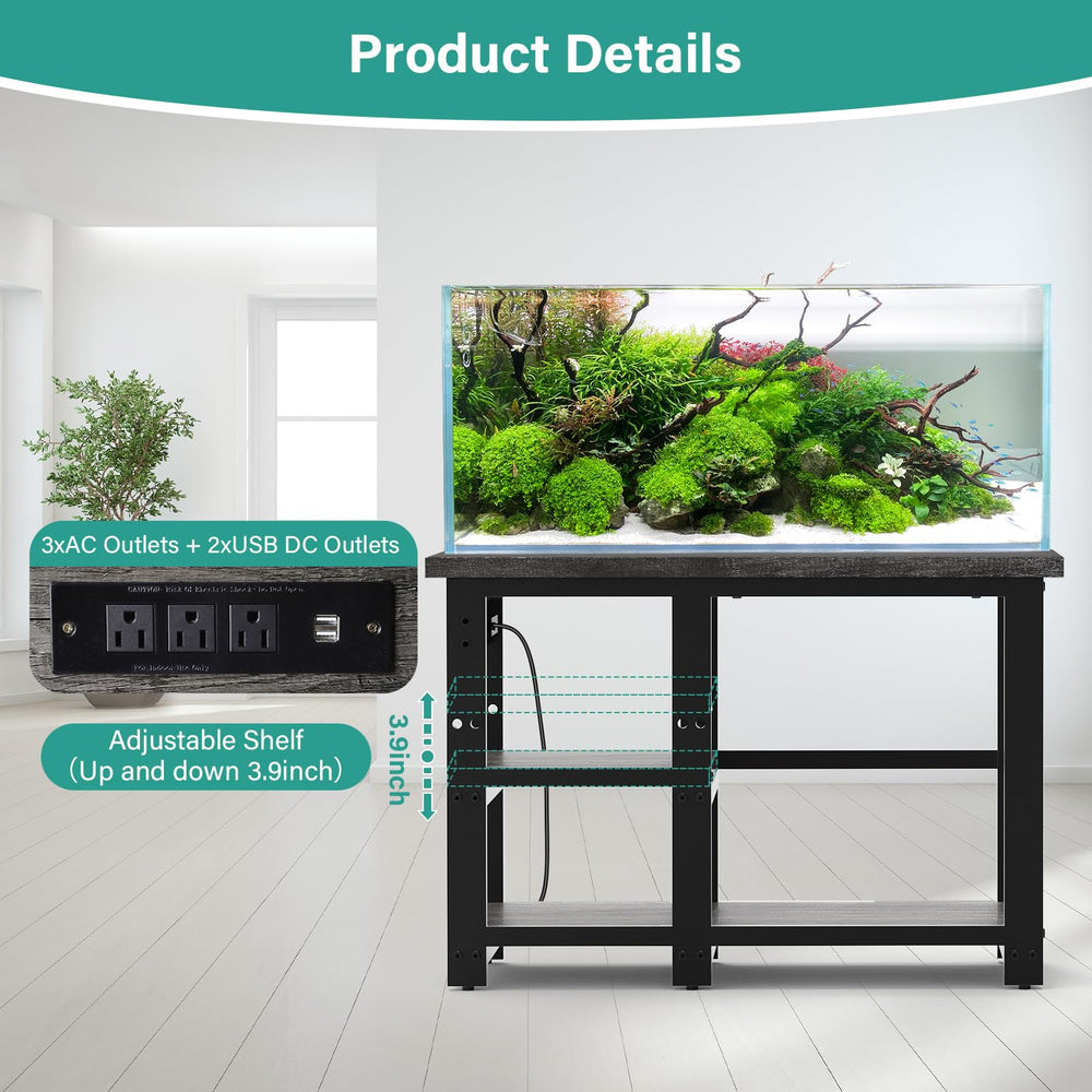 AQQA stand 5-in-1 outlets close-up with multiple power options.
