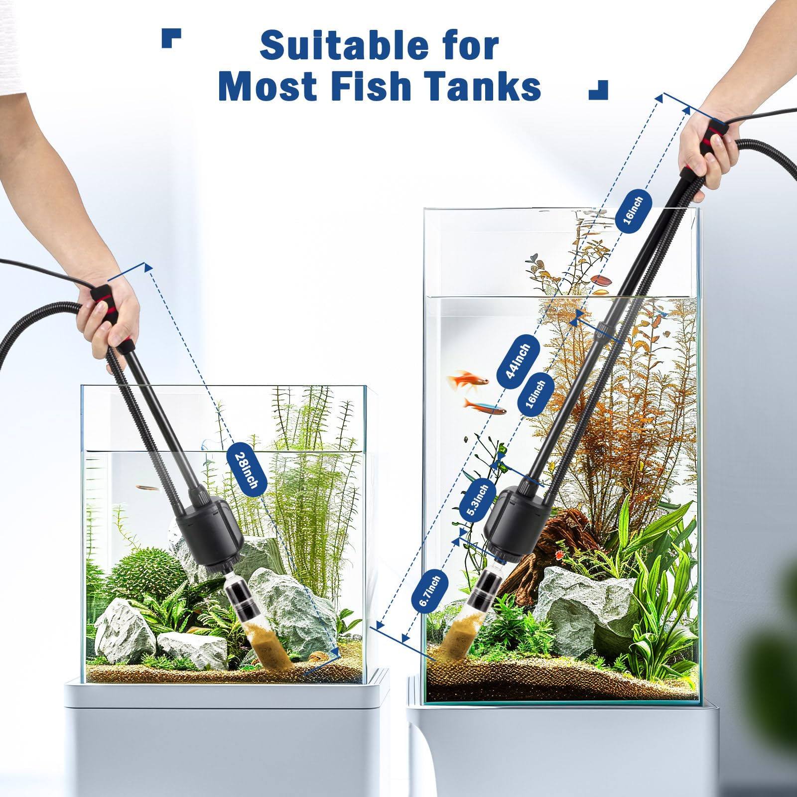 AQQA water shower with filter bag supports gentle filtration and rinsing.